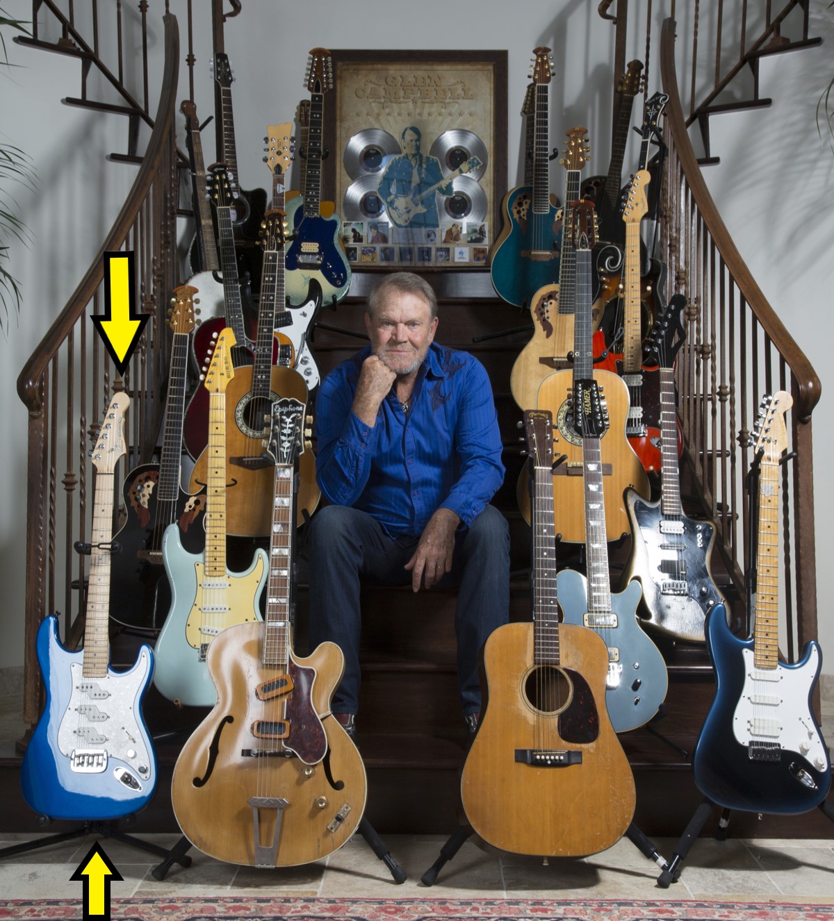 Glen's Guitars on the Malibu Staircase