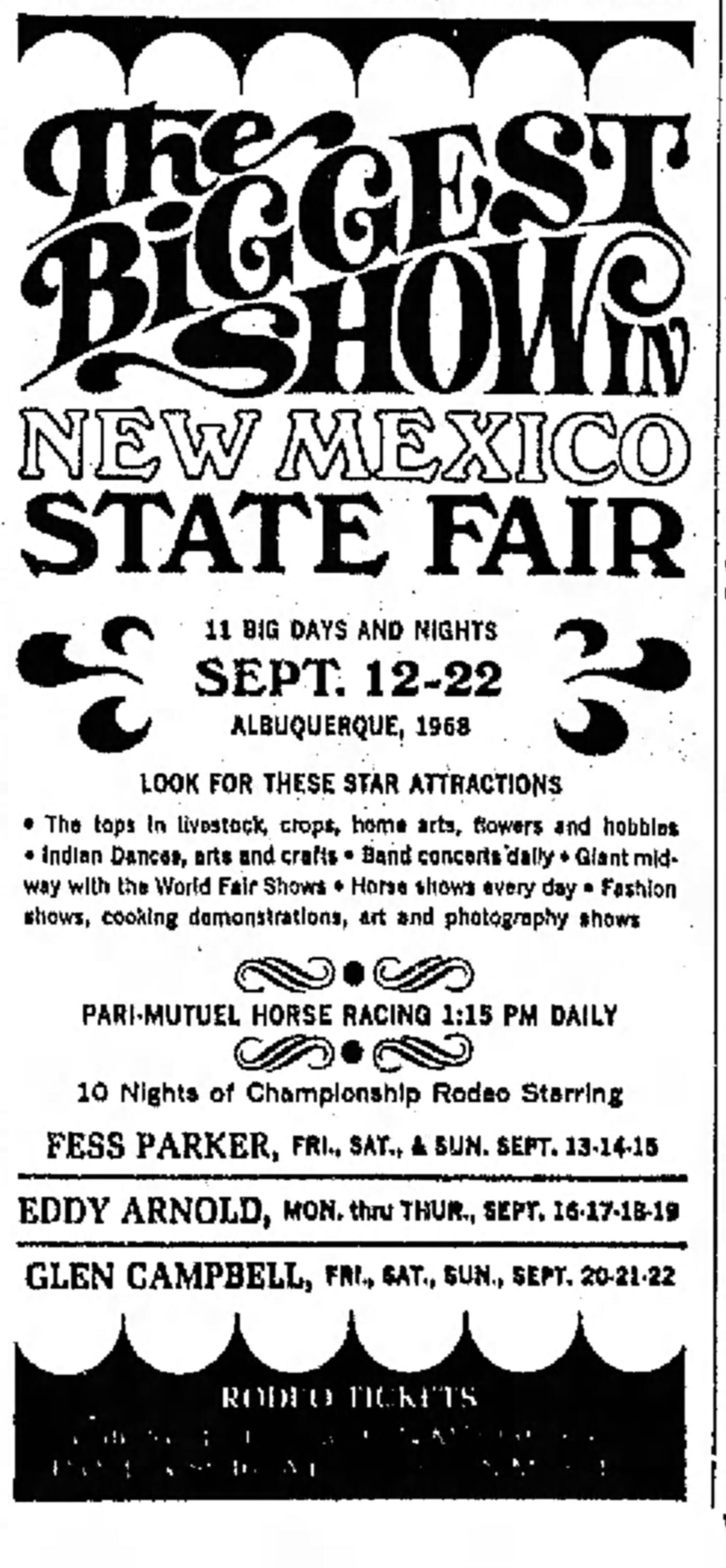 Glen Campbell Performs at 1968 New Mexico State Fair