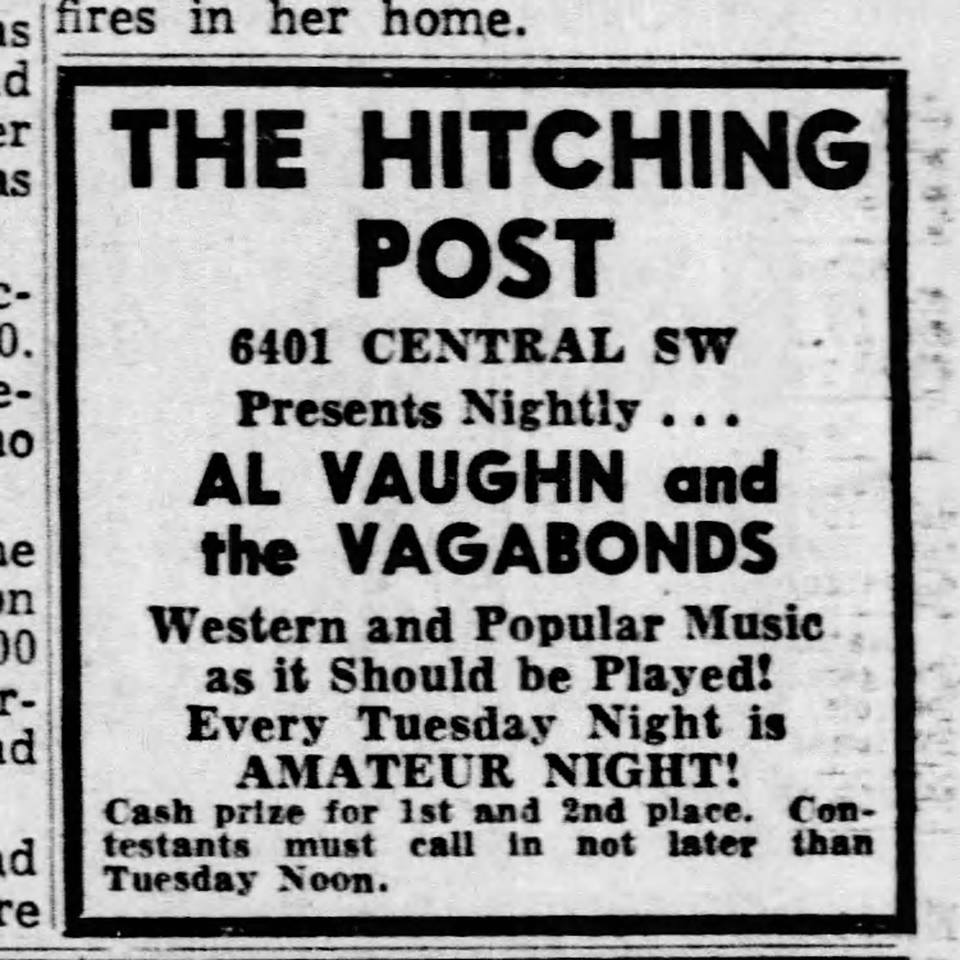 Hitching Post Moves Jan 1953 Ad