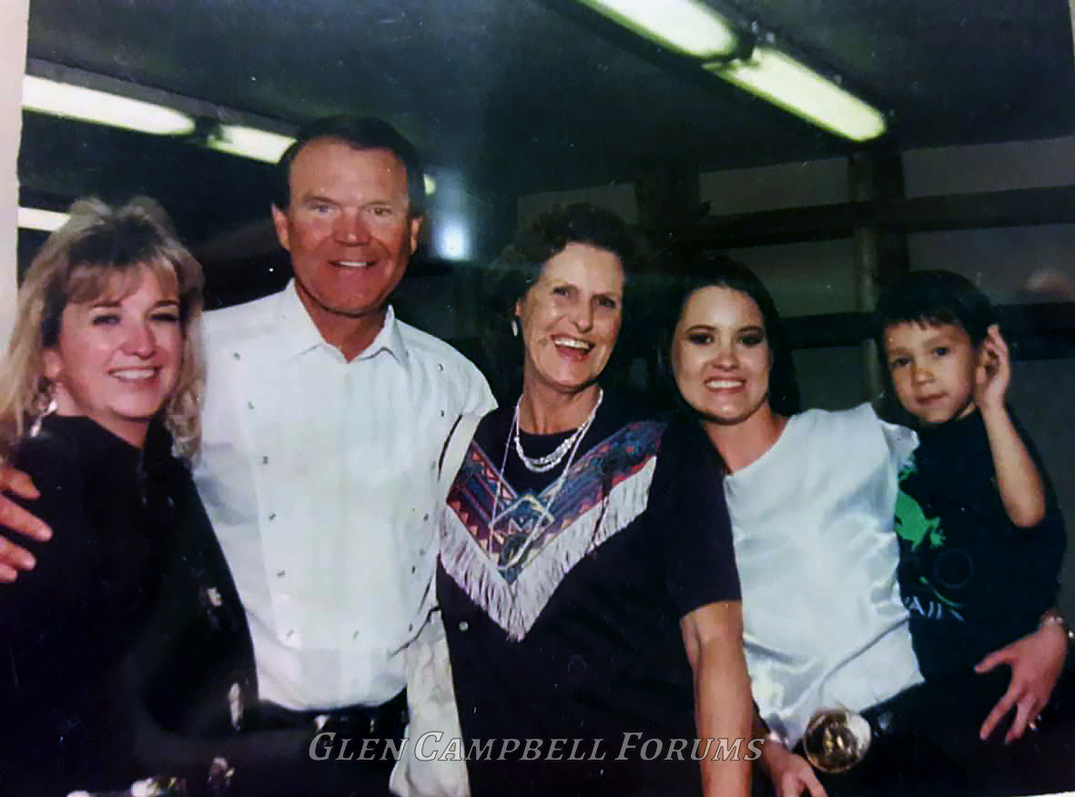 (l-r) Teresa Woodfill (John’s wife; Boytt’s granddaughter-in-law); Glen; John's Mother (Hope Hardy Woodfill; Boytt’s daughter); John's niece (April Woodfill Gonzales; Boytt’s great granddaughter); April's oldest child (Jerrod Gonzales; Boytt’s great-great grandson)(used by permission only)